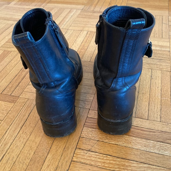 Massimo Dutti black combat lace-up boots with buckles - Picture 5 of 12